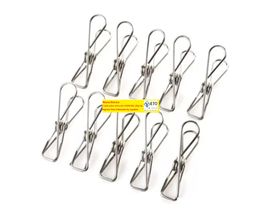 100pcslotExcellent Quality New Arrival Stainless Steel Spring Clothes Socks Hanging Pegs Clips Clamps Silver Laundry