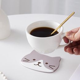 Table Mats Cartoon Cup Pad Non-slip Silicone Desktop Heat Resistant Mug Bottle Mat Placemat Cute Insulation Coasters