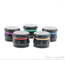The new four level zinc alloy drum type smoke grinder 63MM diamond rhombus color matching smoke grinding device