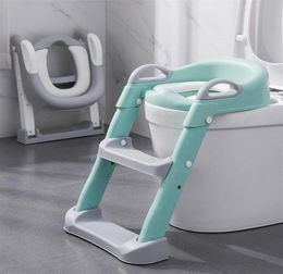 Klappende Kleinkinder -T￶pfchen -Sitz -Urinal -R￼ckenstuhl mit Stufenhocker Leiter f￼r Baby Kleinkinder Jungen Jungen M￤dchen sichere Toilette Potties 24155377
