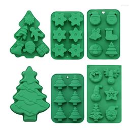 Baking Moulds 3D Christmas Theme Silicone Mold Fondant Cake Border Chocolate Mould DXAF