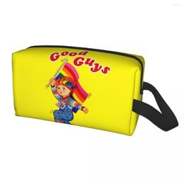 Cosmetic Bags Custom Good Guys Pride Toiletry Bag Cartoon Child's Play Chucky Makeup Organizer Ladies Beauty Storage Dopp Kit Box