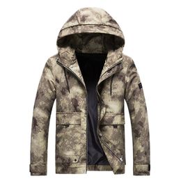 Men's Jackets Nice Men Spring Autumn Coats Male Casual Camouflage Butterfly Print Clothes Zipper Hoodie Jacket Windbreaker