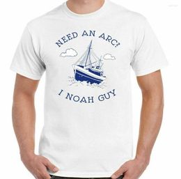 Men's T Shirts Sailing T-Shirt Sailor Need An Arc Mens Funny Narrow Boat Yacht Barge Atheist