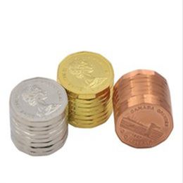 Three layer zinc alloy smoke grinder 42MM plus coin coin Modelling manual grinding and smoke cutter.