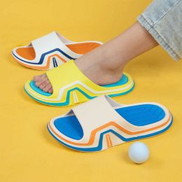 Slippers Women Man Slippers Sandals Home Cartoon Dog Slides EVA Female Lovers Striped Graffiti Beach Shoes Non-Slip Platform Slippers G230210