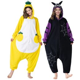 Pyjamas Halloween Cosplay Costume Women Men Jumpsuits Adult Onesie Sleepwear Pyjamas Blanket Sleeper Spider Costumes 230210