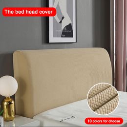 Bedding sets Thicken Elastic All-inclusive Bed Head Covers Headboard Cover Polar Fleece for Home Solid Color Long Back Chair Cover Plain Dyed 230211