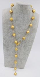 Chains Freshwater Pearl Golden Reborn Keshi Near Round 12-15mm Necklace 28inch Wholesale Beads Nature FPPJ