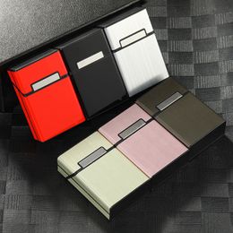 Colourful Aluminium Alloy Plastic Cigarette Case Dry Herb Tobacco Spice Miller Storage Box Portable Flip Stash Cases Innovative Design Smoking Holder Container DHL