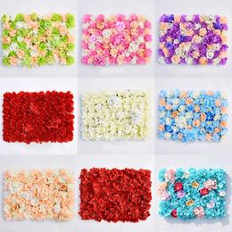 Decorative Flowers 40X60cm Artificial Silk Hydrangea Rose Flower Wall El Home Wedding Backdrop Lawn/pillar Road Lead Decor