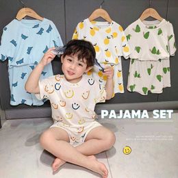 Sets Baby Boys Cartoon Short Sleeve Tshirts Outfits Printed Oneck TopsShorts Children Fashion Cute Twopieces Summer New Clothing