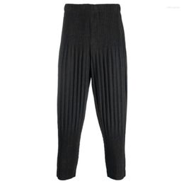 Calça calças masculinas miyake homme plisse issey mlet moda moda moda casual masculino de homens e mulheres lápis