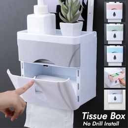 Toilet Paper Holders Plastic Tissue Box Storage Case Waterproof Wall Mounted Stand Roll Holder For Bathroom Accessories