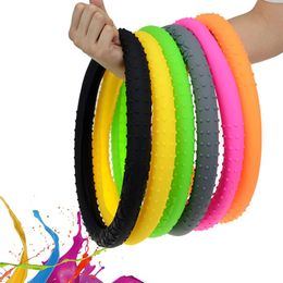 Steering Wheel Covers Environmentally Friendly Non Slip Silicone Cover For 37-38 CM 14.5"-15" M Size Steering-Wheel Car Styling Wrap