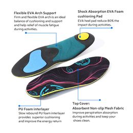 Shoe Parts Accessories 3ANGNI Ortic Insole For Shoes Arch Support Heel Cushion Plantar Fasciitis Full Length Orthopaedic Insoles Relief Foot Pain 230211