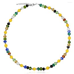 Chains Fashion Cute Beaded Chain Necklace For Women Opal Glass Beads Chocker Gift Girlfriend Wife Arrival 2023