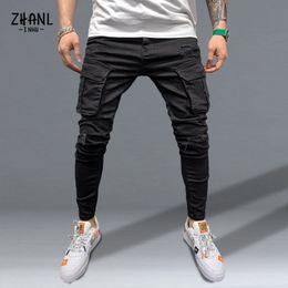 Men's Jeans Mens Stretchy Skinny Ripped Men Slim Fit Denim High Quality Jean Fashion Sweatpants Hip hop Trousers Jogger Pencil Pants 230211