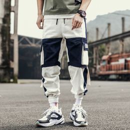 Men's Pants Prowow Ribbons Harem Joggers Men Cargo Pants Streetwear Hip Hop Casual Pockets Track Pants Male Harajuku Fashion Trousers 230211