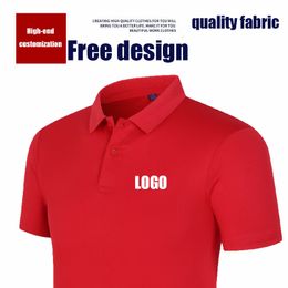 Men's Polos High-end customization POLO shirt custom work short sleeve team high quality quick-drying Adult and children sizes 230211