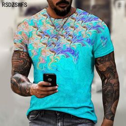 Men's T Shirts Summer Men T-Shirt 3D Printing Couple Same Style Casual Sports Oversized Fashion O-Neck Short Sleeve Punk Top