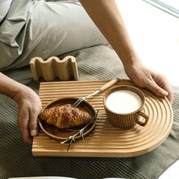 Plates Creative Breadboard Wooden Tray Round Diamond Square Bread Plate Dessert Storage Placement Art Furnishing Home Decor
