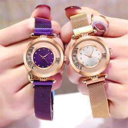 Wristwatches Women Retro Design Alloy Band Analogue Quartz Wristwatch Lady Luxury Men Watch Mesh Strap Diamond For