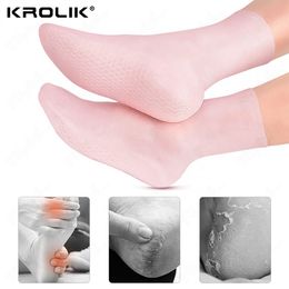 Shoe Parts Accessories Feet Hand Care Socks Short Moisturizing Gloves Silicone Gel Foot Skin Protectors Anti Cracking Spa Home Use 230211