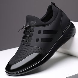 Dress Shoes Mens Sneakers Rubber Shoes Height Increase 6cm 8cm Running Gym Males Breathable Casual Shoes Lightweight Sports Footwear For Men 230210