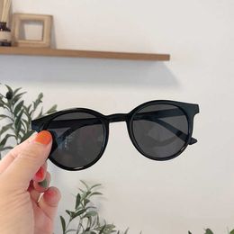 Sunglasses YOOSKE Round Sunglasses Women Brand Designer Vintage Small Sun Glasses Ladies Korean Style Shades Black Eyewear L2403