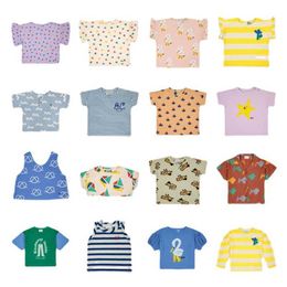 T-shirts Children's T-shirt Ins Style 2023 Spring New BC Series Summer Boy Girl Cotton Breathable Short Sleeve Printed Cotton T-shirt T23020