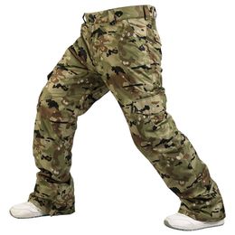 Skiing Pants Winter Men's Camouflage Waterproof Ski Pant With Zipper Pocket Thick Snow Trousers Warm For Hiking