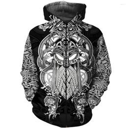 Men's Hoodies 2023 Fashion Men 3D All Over Printed Viking Tattoo T-shirt/Hoodie Costume Unisex Casual Tracksuit Streetwear WS-478