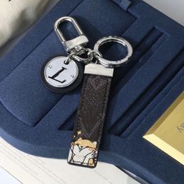 2021 Keychain Key Chain Buckle lovers Car Keychain Handmade Leather Keychains Men Women Bags Pendant Accessories 5 Colour