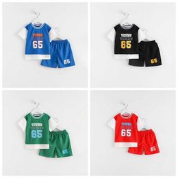 Clothing years Old Boys Clothes Sets Summer Breathable Tracksuit Fashion Children's Sports Two Piece Set Tshirt Shorts Suits