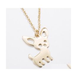 Pendant Necklaces Puppy Necklace Cute Chihuahua Pet For Women Choker Ketting Jewellery Gifts Love My Animal Dog Drop Delivery Pendants Dhjyg