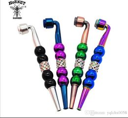 New four-circle coloured hollow metal pipe with cap and portable easy-to-clean tobacco appliances