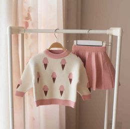 Sets baby Autumn Winter Clothing set Kids cotton pcs Cloths Children outfits Shirt skirt Sweater suit for girls costume T