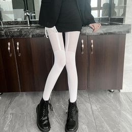 Women Socks Beauty Leg Pantyhose Sexy Silk Stockings Women's Ultra-thin Thigh High Panty Hose Maiden Harajuku Style Costumes Gothic Tights