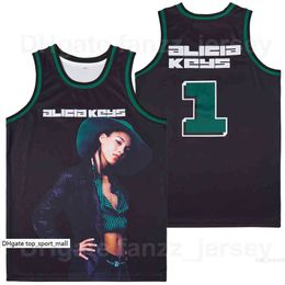 Film High School Musical 1 Alicia Keys Maglia ALBUM Basket Hip Hop Rap Squadra Colore Nero Per gli appassionati di sport HipHop traspirante Puro cotone Qualità eccellente In vendita