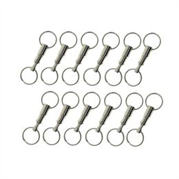 Key Rings 12 Pieces Ends Detachable Keychains for Women Men Outdoor Travel Snap Lock Holder Quick Release Keyrings Accessories G230210