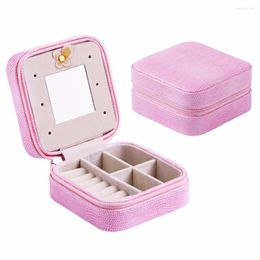 Jewelry Pouches Leather Packaging Box Casket Cosmetics Beauty Organizer Container Boxes Exquisite Makeup Case