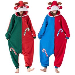 Pyjamas Christmas Pyjamas for Adult Hooded Jumpsuits for Christmas Holidays Teen Boys Girls Kids Pyjamas Christmas Sleepwear 230210