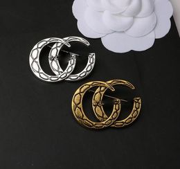 2color Brand Designer G Letter Brooches Women Men Luxury Rhinestone Pearl Brooch Suit Laple Fashion Jewelry Accessories