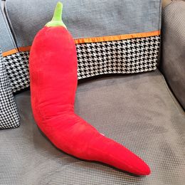 Kawaii Simulation Chilli Toy Big Soft Plush Red Beauty Chilli Doll Giant Stuffed Hot Pepper Pillow Nice Gift Decoration 28'' 70cm DY60594