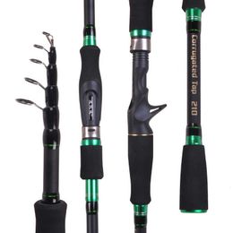 Boat Fishing Rods Carbon Fiber 1827M Ultralight Weight SpinningCasting Fishing Rod Telescopic Casting Rod Tackle J230211