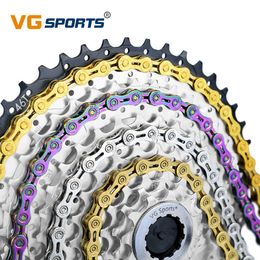 s VG Sports Ultralight 8 9 10 11 Speed Bicycle Silver Half/Full Hollow 9s 10s 11s Chain Mountain Road Bike Accessories 0210