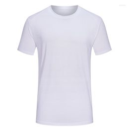 Men's T Shirts Male Daily Tops 2023 Fashion Tees Summer Simple Clothing T-shirt Solid Color O-Neck White Breathable Sports Shirt