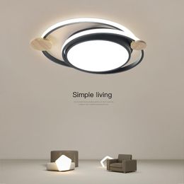 Chandeliers Minimalist Modern Surround Led Chandelier Home Lighting For Living Dinning Room Indoor Black&Grey Colour Simple Warm StyleCha