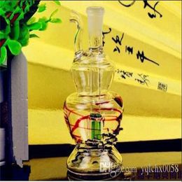 HookahsThe new stripe shaped pot glass water bottle Wholesale Glass bongs Oil Burner Glass Water Pipes Oil Rigs Smoking Free